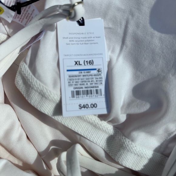 Shade & Shore Crochet One Piece Swimsuit in Cream NWT - Picture 7 of 8